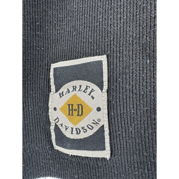 Harley Davidson Sweater Mens Large Black Embroidered Long Sleeve - Picture 3 of 5